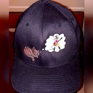 Occupied Cat Flex-fit Hat, Black, Unisex, Embroidered, Sm-Md